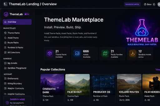 ThemeLab Marketplace Flow Board panel 1